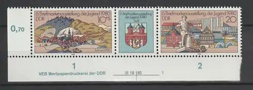 DDR Druckvermerke: Briefmarkenausstellung (1980)