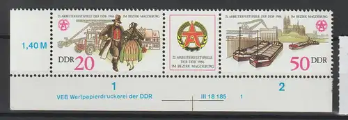 DDR Druckvermerke: Arbeiterfestspiele (1986)
