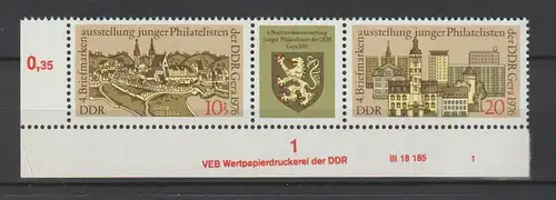 DDR Druckvermerke: Briefmarkenausstellung Gera (1976)