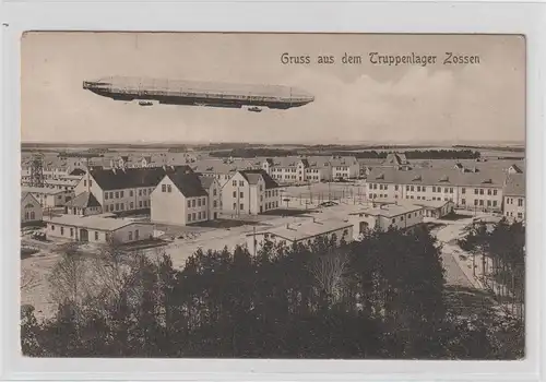 Zeppelinschiff über Truppenlager Zossen