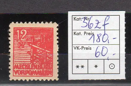 SBZ, MVP, Mi.-Nr. 36 zf postfrisch