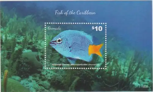 Grenada: Fische der Karibik  Kleinbogen und Block