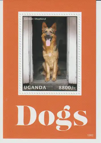 Uganda: Hunde   Kleinbogen und Block