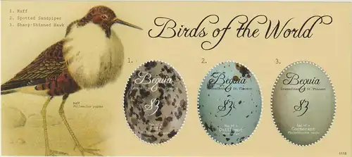 Beguia St. Vincent: Vögel der Welt  2 Kleinbogen