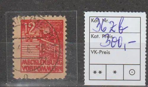 SBZ, MVP, 12 Pfg.Abschiedsserie in "zb", gestempelt, geprüft Kramp