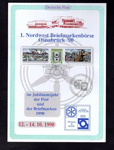 DDR-Gedenkblatt, 1. Nordwest Briefmarken Börse Osnabrück 1990