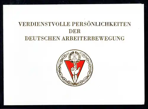 DDR-Gedenkblatt, Verdienstvolle Persönlichkeiten der Arbeiterbewegung