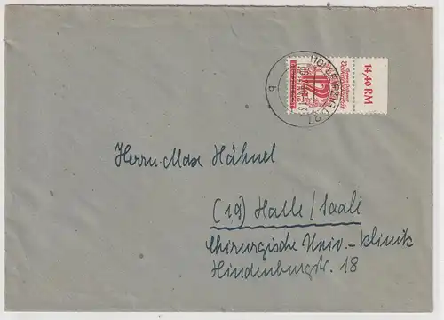 SBZ-Westsachsen: Fernbrief mit EF 144 vom Oberrand