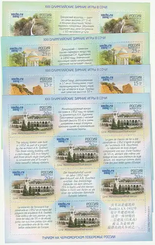 Russland: Olymp. Winterspiele Sotschi (III), Kleinbogen, ** (MNH)