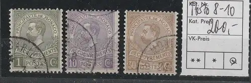 Monaco Portomarken 8 - 10, bestens. Michel 200,00 €