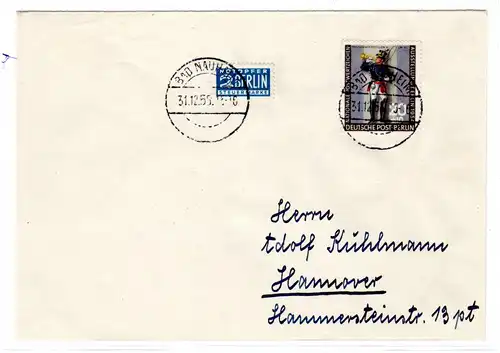 Berlin-Postillion 1 auf Fernbrief Bad Nauheim - Hannover