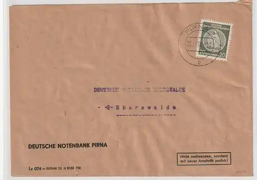 DDR-Dienstpost: Bankbrief mit EF 32 Typ I, geprüft Weigelt undMayer