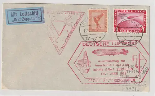 Zeppelin Chicagofahrt 1 RM;  Anschlussflug ab Berlin. 