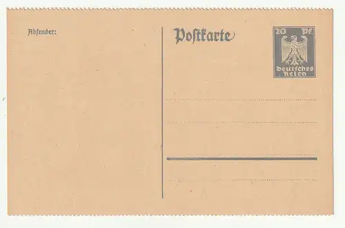 Dt. Reich: Gezähnte Ganzsache P 157 II, ungebraucht