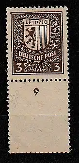 Westsachsen 3 Pfg. Abschied mit Leerfeld (156 x L), **, KBf. Schulz BPP