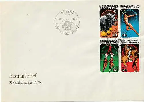 DDR, FDC Zus.-dr. "Zirkuskunst in der DDR"  (2)
