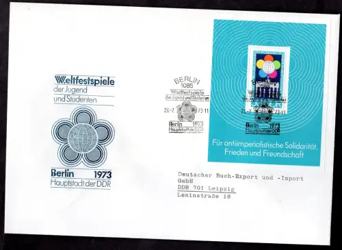 DDR, FDC Block "Weltfestspiele der Jugend und Studenten"