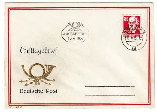 DDR-FDC:80 Pfg. "Roter Thälmann", geprüft