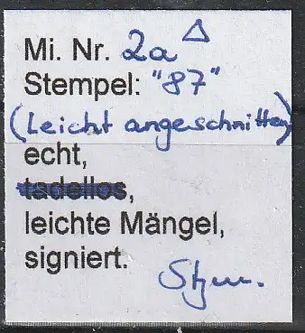 Baden Nr. 2a; gepr. Stegmüller 