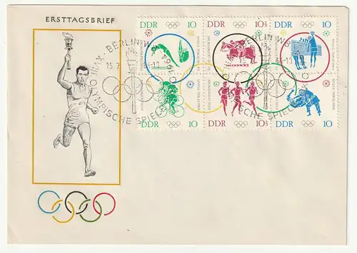 DDR-FDC:Olymp. Spiele Tokio Zusammendruck