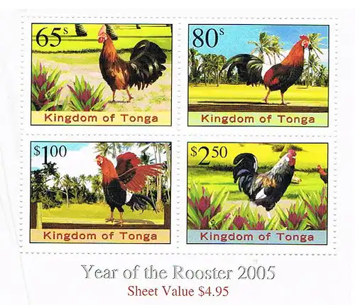 Tonga; Block zum Jahr des Hahnes 2005