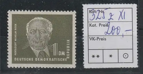 DDR: 1 Mark Pieck II in der besseren Variante 325z XI, **, Befund Mayer 