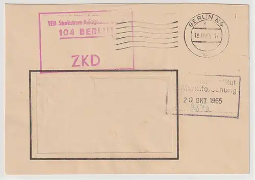 DDR-ZKD: Kastenstempel vorschriftswidrig in rot