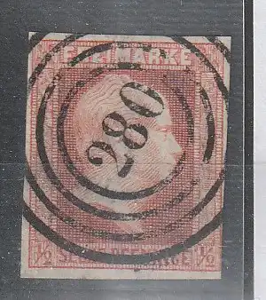 Preußen Nummernstempel: Nr. 1 / 280 (Kreuznach), gepr.