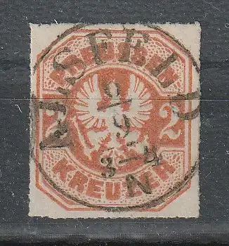 Preußen  Nr. 23, zentrisch gest., gepr. Brettl