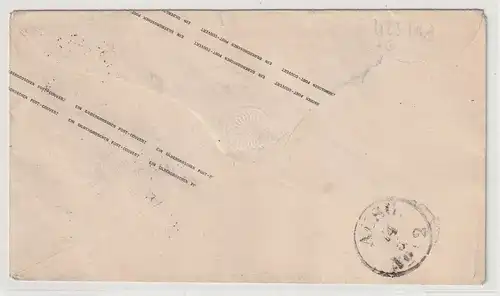 Preußen-Ganzsache mit Hufeisenstempel "Elberfeld" nach Bonn