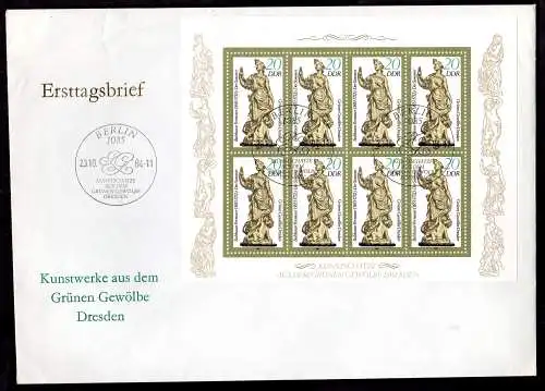 DDR, FDC  Kleinbogen "Grünes Gewölbe Dresden"