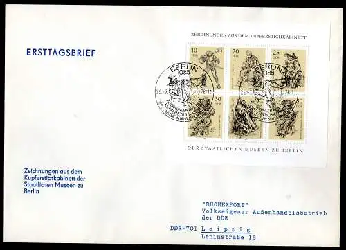 DDR, FDC  Kleinbogen "Kupferstichkabinett Berlin"