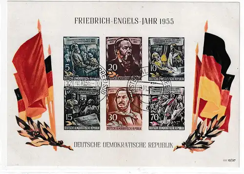 DDR: Engels-Block, Ortsstempel, bestgeprüft