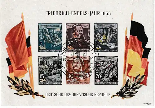 DDR: Engels-Block, Sonderstpl., bestgeprüft 