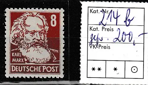 SBZ 8 Pfg. Köpfe I, in b-Farbe, **, geprüft