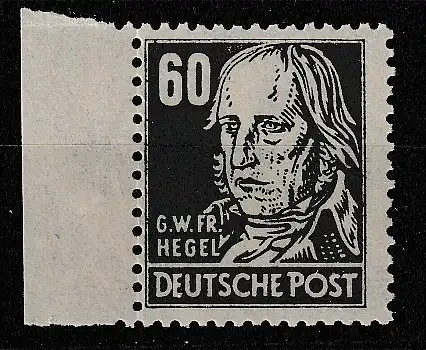 SBZ 60 Pfg. Köpfe I mit Borkengummi in a-Farbe, postfrisch **, geprüft