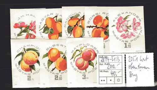 Ungarn, Mi.-Nr. 2044-51 B, postfrisch