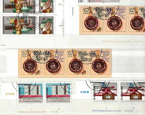 DDR Druckvermerke, gestempelter Bestand