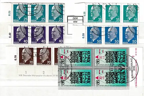 DDR Druckvermerke, gestempelter Bestand
