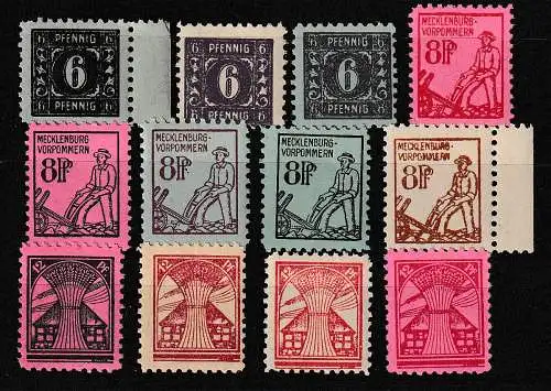 M-VP: 1. Freimarkensatz komplett ** 