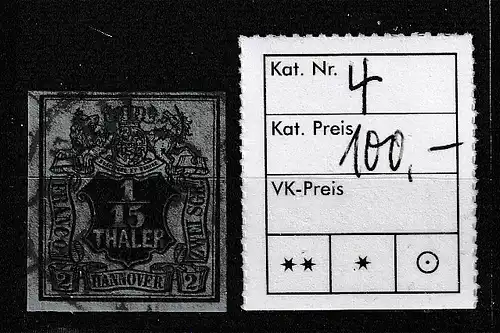 Hannover Nr. 4 gestempelt