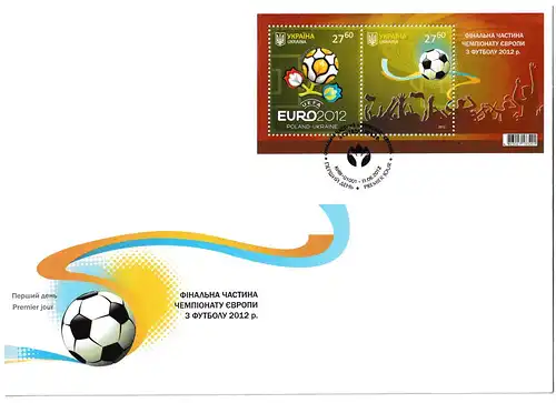 Ukraine FDC: Fußball-EM Polen/Ukraine (Block)