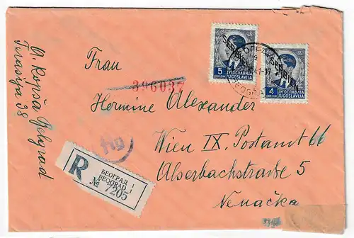 Dt. Besetzg. Serbien: Bedarfsbrief nach Wien