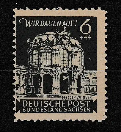 Ostsachsen Zwingermarke in C-Zähnung, **, gepr. Ströh BPP