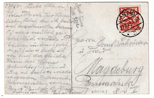 Danzig: 10 Pfg. Flugpostmarke auf schöner Ansichtskarte