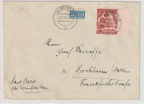 Berlin Nr. 81 (Tag der Briefmarke) Randstück, als EF