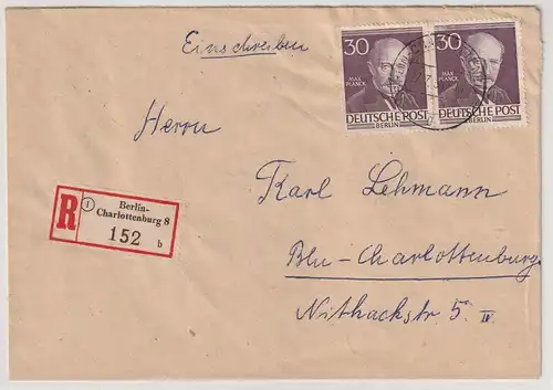 Berlin - Männer Berlins: 30 Pfg. im Paar (MeF) auf Einschreib-Fernbrief