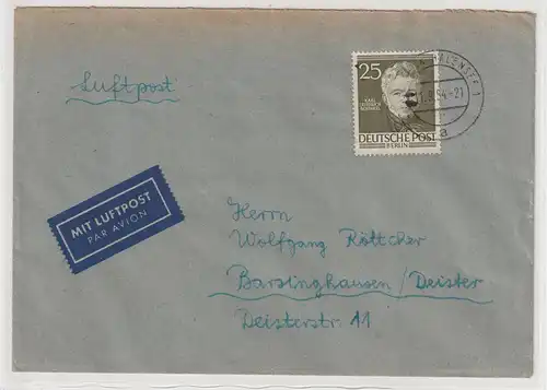 Berlin - Männer Berlins: 25 Pfg. EF auf Luftpost-Fernbrief
