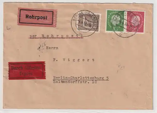 Berlin: Stadtbilder: 60 Pfg.mit ZuF auf Rohrpostbrief