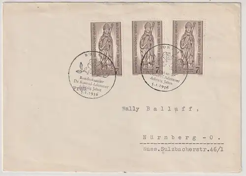 Berlin: Stifterfiguren: 3x 7 Pfg. auf Fernbrief